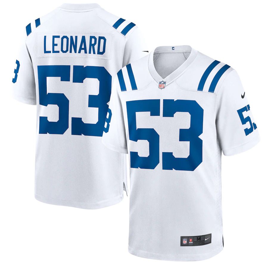 Men Indianapolis Colts 53 Darius Leonard Nike White Game Player NFL Jersey